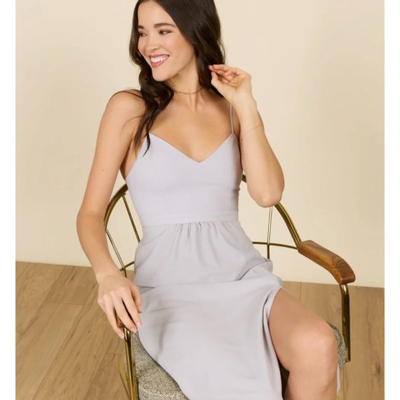 PARK & FIFTH Valdes Dress in Dove Grey - Picture 1 of 9
